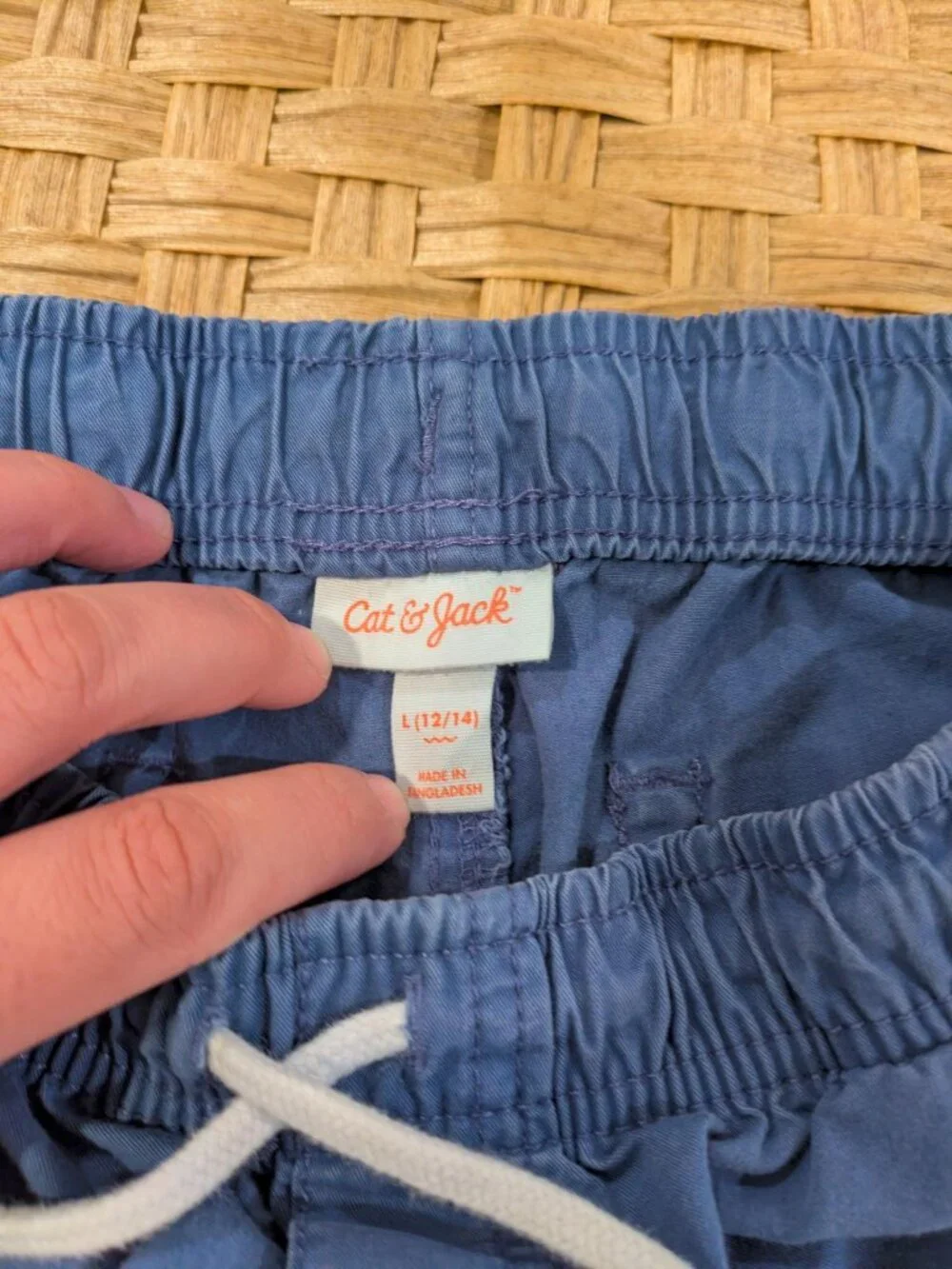 Cat & Jack Boys Blue Elastic & Drawstring Shorts - L 12/14